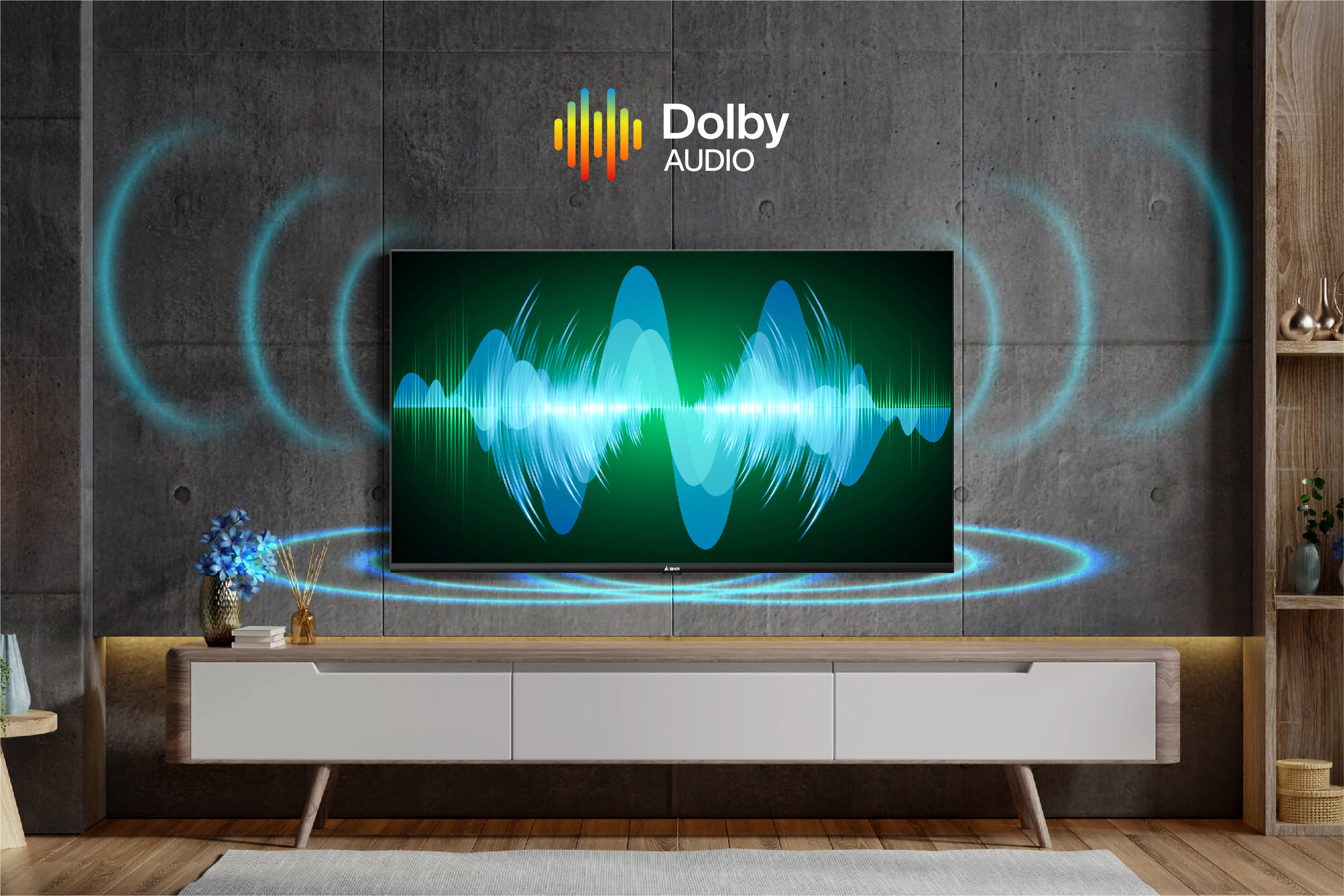 Tivi A-32GH6600 sử dụng công nghệ âm thanh Dolby Audio